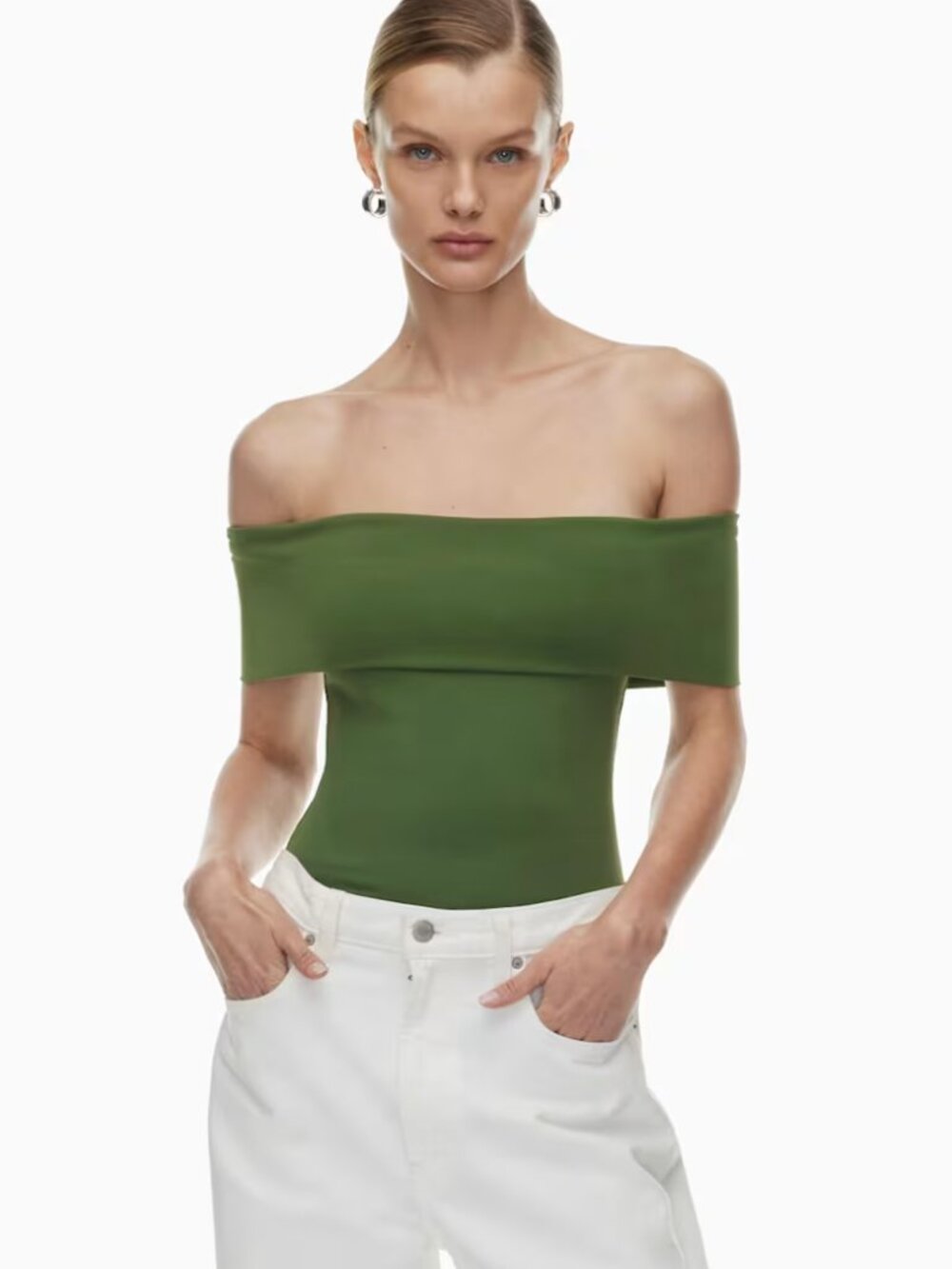 Aritzia Contour Sleeveless Off-Shoulder Hip Top Sz M